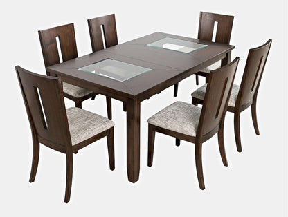 Jofran - Urban Icon Contemporary 66in Seven-Piece Dining Set with Upholstered Chairs - 2005-66D-7 view 2