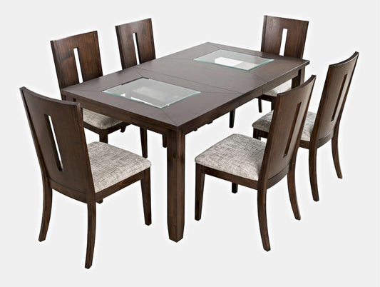 Jofran - Urban Icon Contemporary 66in Seven-Piece Dining Set with Upholstered Chairs - 2005-66D-7 view 2