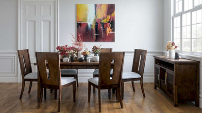 Jofran - Urban Icon Contemporary 66in Seven-Piece Dining Set with Upholstered Chairs - 2005-66D-7 view 9