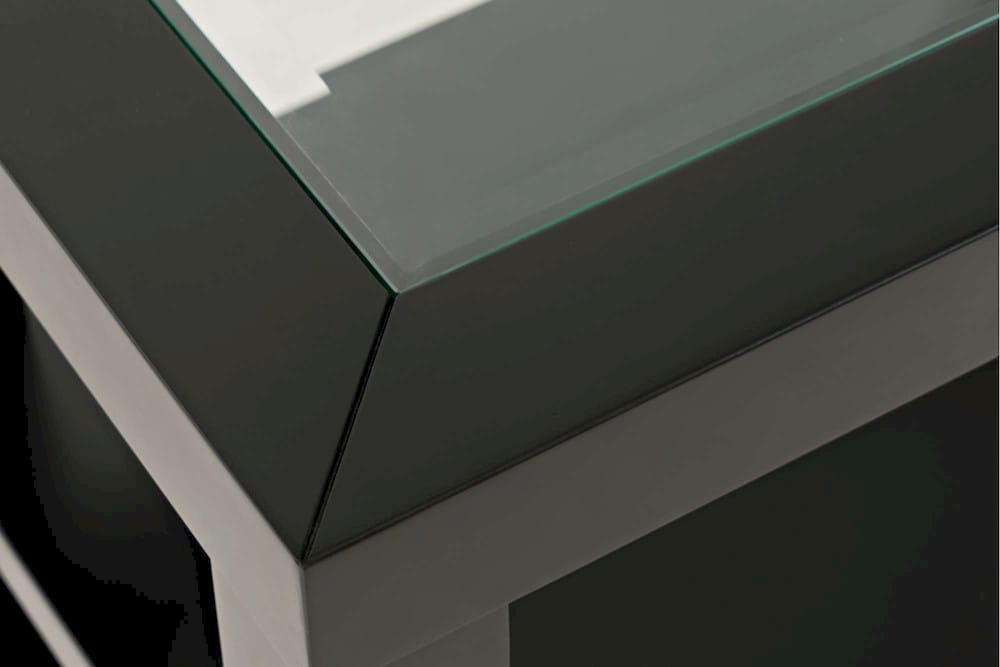 Jofran - Urban Icon Glass Inlay Chair Side End Table with Storage - Black - 2001-7 view 4