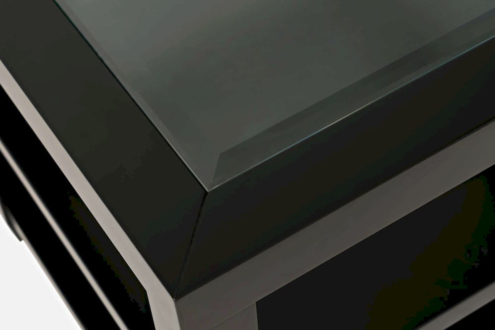 Jofran - Urban Icon Glass Inlay End Table with Storage - Black - 2001-3 view 6