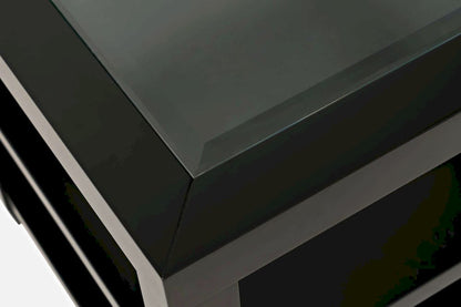 Jofran - Urban Icon Glass Inlay End Table with Storage - Black - 2001-3 view 6