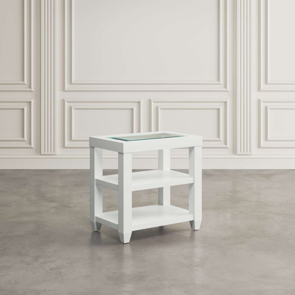 Jofran - Urban Icon Glass Inlay End Table with Storage - White - 2000-3 view 5