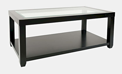 Jofran - Urban Icon Rectangular Glass Inlay Coffee Table - Black - 2001-1 view 2