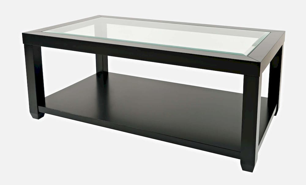 Jofran - Urban Icon Rectangular Glass Inlay Coffee Table - Black - 2001-1 view 3
