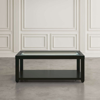 Jofran - Urban Icon Rectangular Glass Inlay Coffee Table - Black - 2001-1 view 4