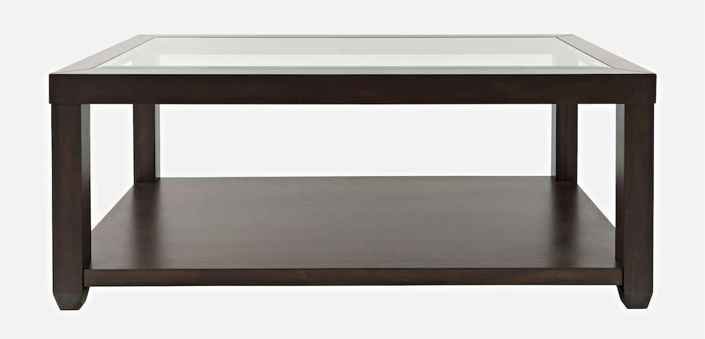 Jofran - Urban Icon Rectangular Glass Inlay Coffee Table - Merlot - 2002-1 view 1