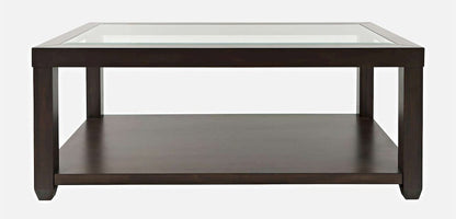 Jofran - Urban Icon Rectangular Glass Inlay Coffee Table - Merlot - 2002-1 view 1