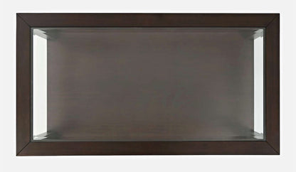 Jofran - Urban Icon Rectangular Glass Inlay Coffee Table - Merlot - 2002-1 view 6