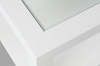 Jofran - Urban Icon Rectangular Glass Inlay Coffee Table - White - 2000-1 view 6