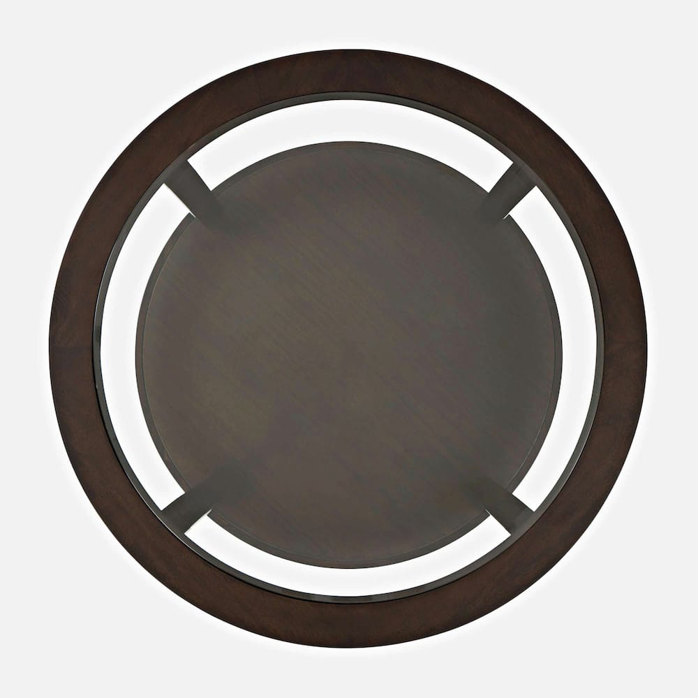 Jofran - Urban Icon Round Glass Inlay Coffee Table - Merlot - 2002-2 view 4