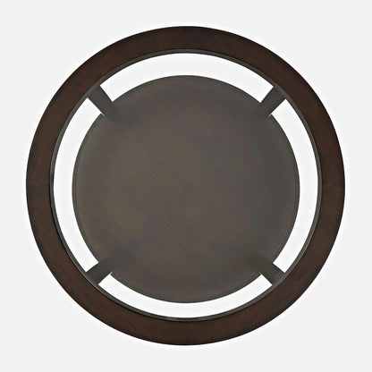 Jofran - Urban Icon Round Glass Inlay Coffee Table - Merlot - 2002-2 view 4