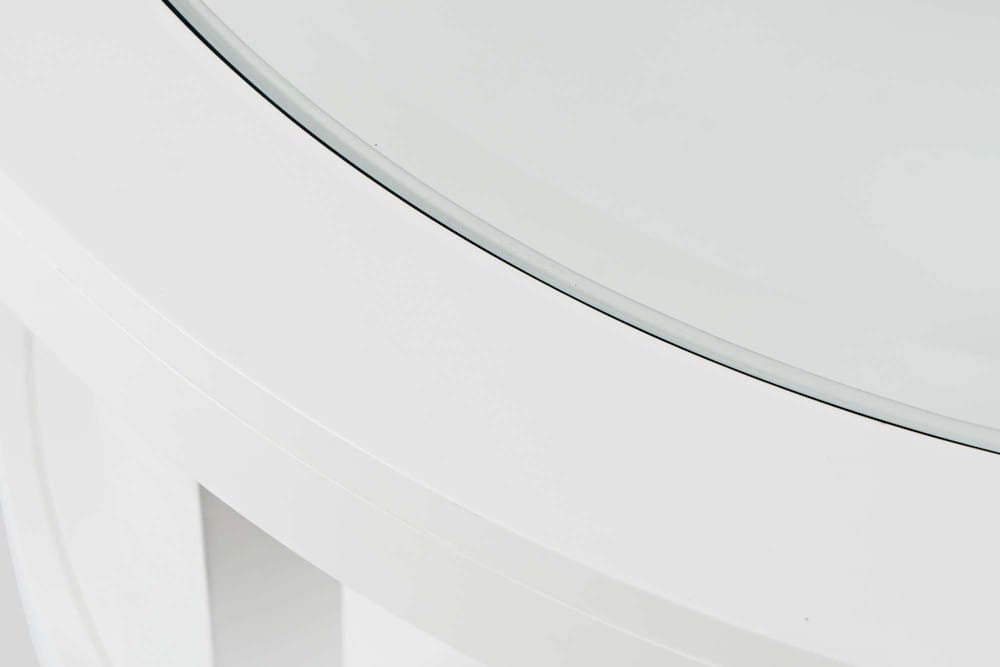Jofran - Urban Icon Round Glass Inlay Coffee Table - White - 2000-2 view 4