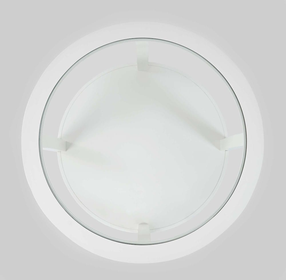 Jofran - Urban Icon Round Glass Inlay Coffee Table - White - 2000-2 view 5