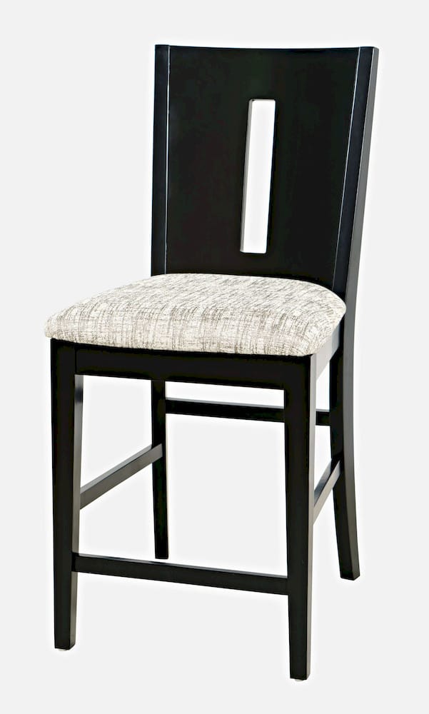 Jofran - Urban Icon Slotback Upholstered Counter Stool (Set of 2) - Black - 2004-BS410KD view 3