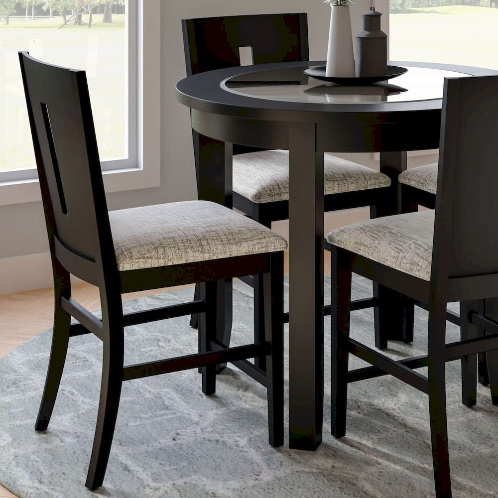Jofran - Urban Icon Slotback Upholstered Counter Stool (Set of 2) - Black - 2004-BS410KD view 7