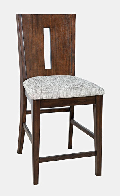 Jofran - Urban Icon Slotback Upholstered Counter Stool (Set of 2) - Merlot - 2005-BS410KD view 2