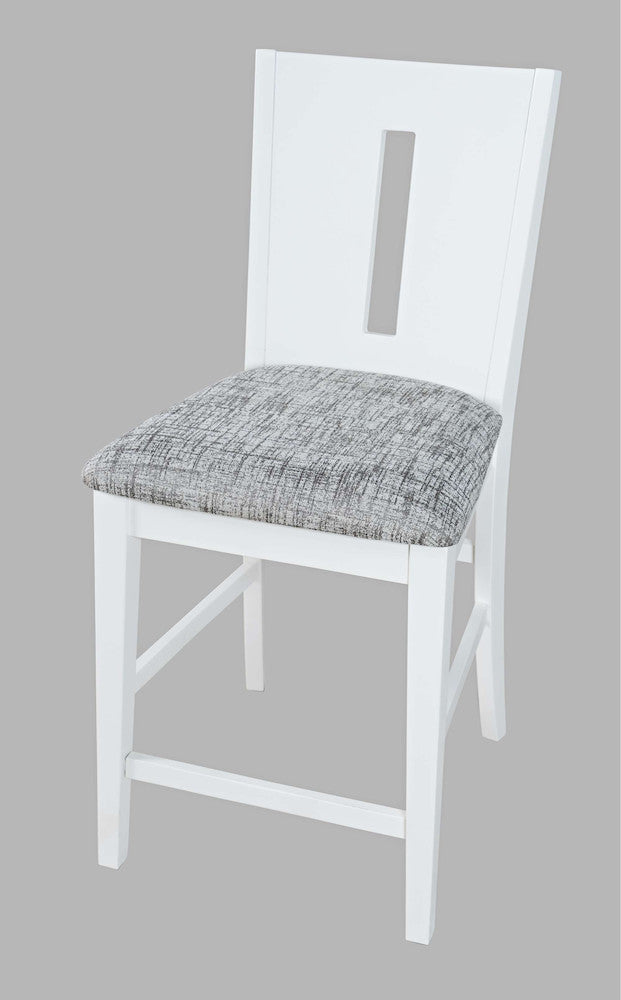 Jofran - Urban Icon Slotback Upholstered Counter Stool (Set of 2) - White - 2003-BS410KD view 3