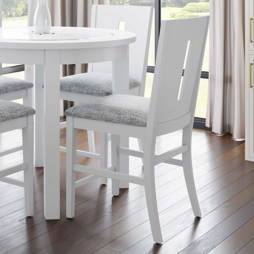 Jofran - Urban Icon Slotback Upholstered Counter Stool (Set of 2) - White - 2003-BS410KD view 7