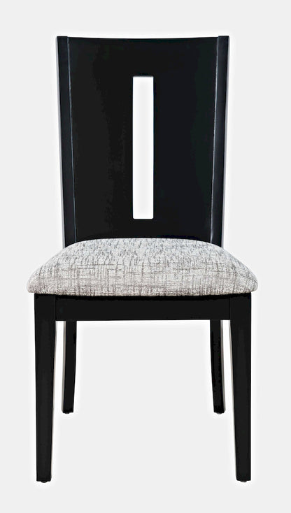 Jofran - Urban Icon Slotback Upholstered Dining Chair (Set of 2) - Black - 2004-390KD view 1
