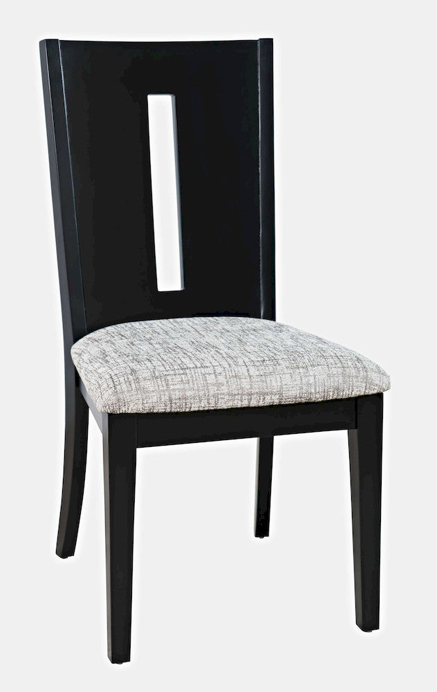 Jofran - Urban Icon Slotback Upholstered Dining Chair (Set of 2) - Black - 2004-390KD view 2