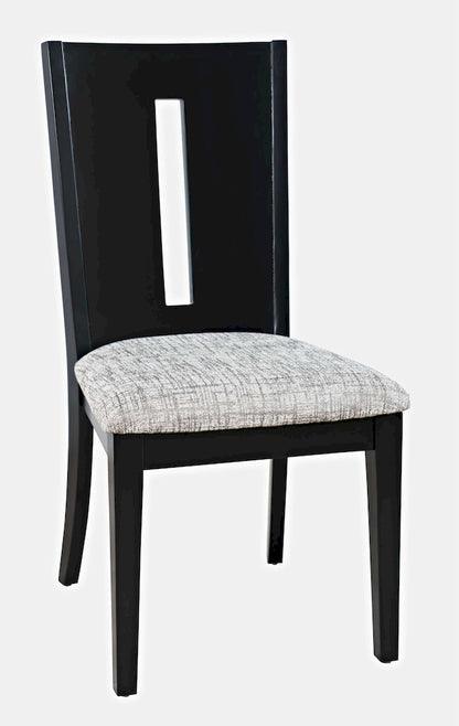 Jofran - Urban Icon Slotback Upholstered Dining Chair (Set of 2) - Black - 2004-390KD view 2