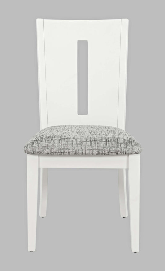 Jofran - Urban Icon Slotback Upholstered Dining Chair (Set of 2) - White - 2003-390KD view 1