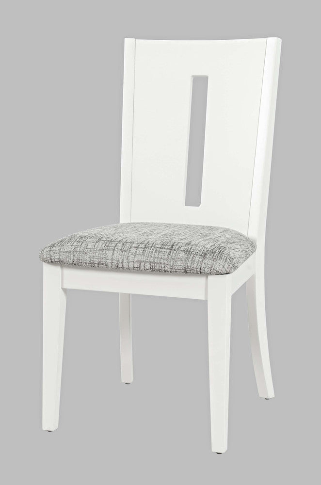 Jofran - Urban Icon Slotback Upholstered Dining Chair (Set of 2) - White - 2003-390KD view 3