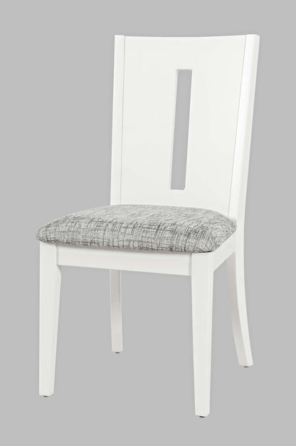 Jofran - Urban Icon Slotback Upholstered Dining Chair (Set of 2) - White - 2003-390KD view 3