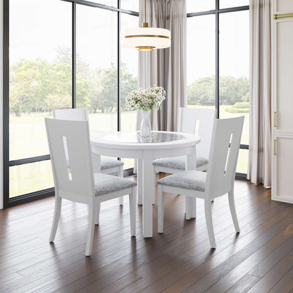 Jofran - Urban Icon Slotback Upholstered Dining Chair (Set of 2) - White - 2003-390KD view 6