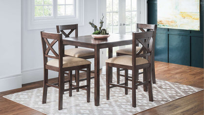 Jofran - Walnut Creek 5 Pack Dining Set - Counter Height Table with 4 Stools - 1876 view 11