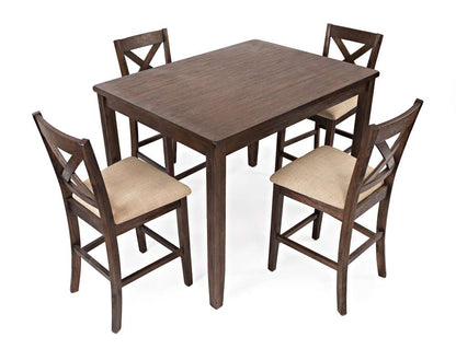 Jofran - Walnut Creek 5 Pack Dining Set - Counter Height Table with 4 Stools - 1876 veiw 1