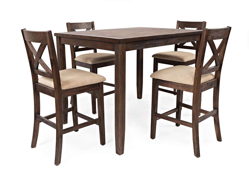 Jofran - Walnut Creek 5 Pack Dining Set - Counter Height Table with 4 Stools - 1876 veiw 2