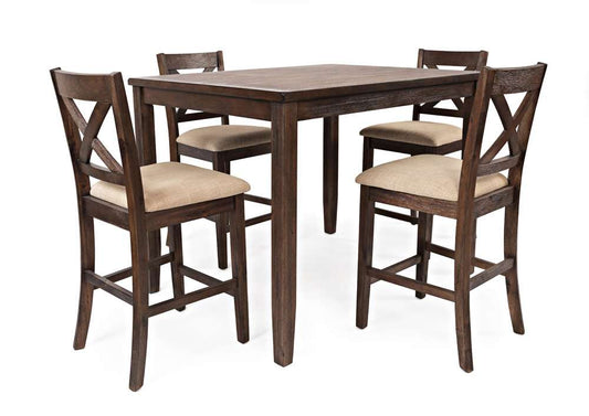 Jofran - Walnut Creek 5 Pack Dining Set - Counter Height Table with 4 Stools - 1876 veiw 2
