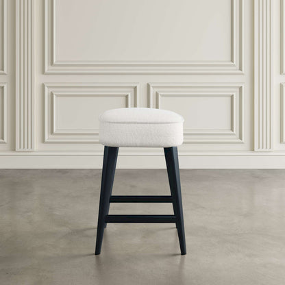 Jofran - Wes Mid-Century Modern Boucle Upholstery Backless Counter Barstool (Set of 2) - Black - 2271-WESBLBLK view 5
