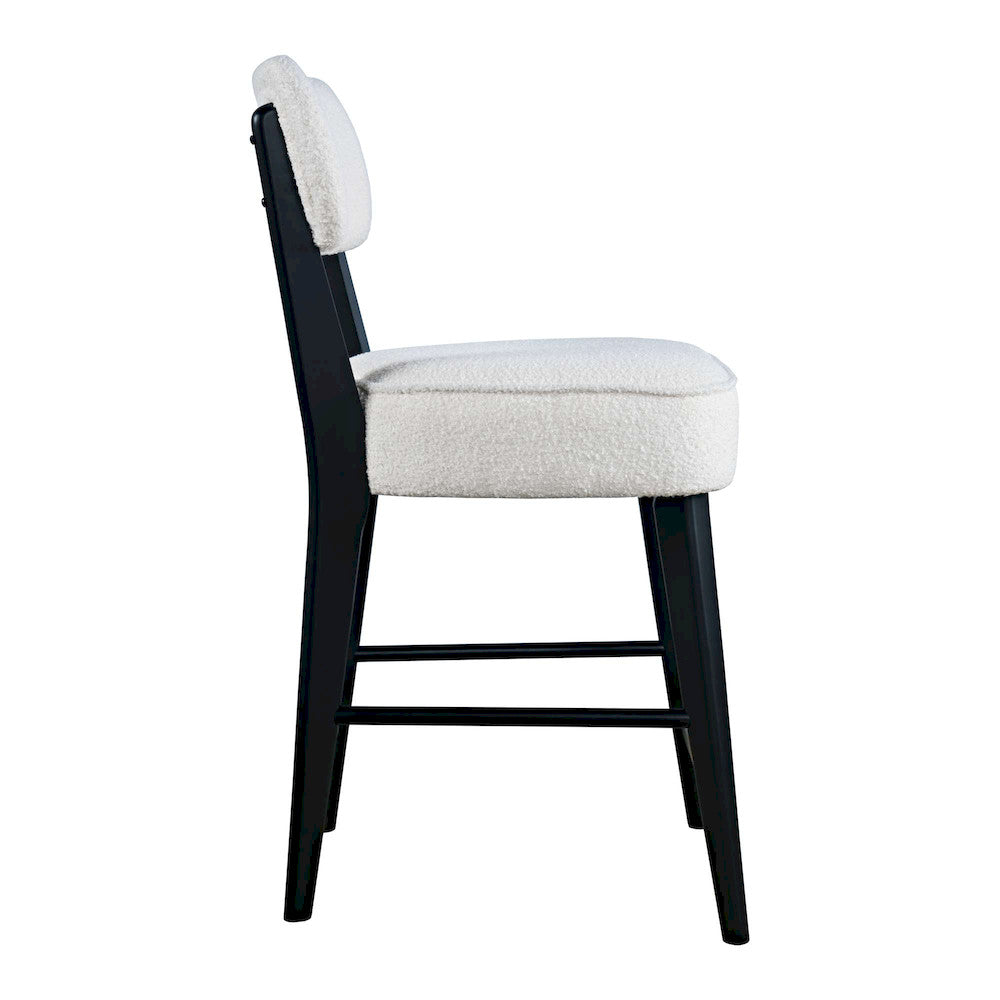 Jofran - Wes Mid-Century Modern Boucle Upholstery Counter Barstool (Set of 2) - Black - 2271-WESSTBLK view 9