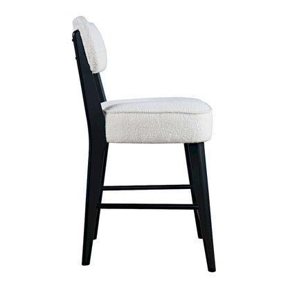 Jofran - Wes Mid-Century Modern Boucle Upholstery Counter Barstool (Set of 2) - Black - 2271-WESSTBLK view 9