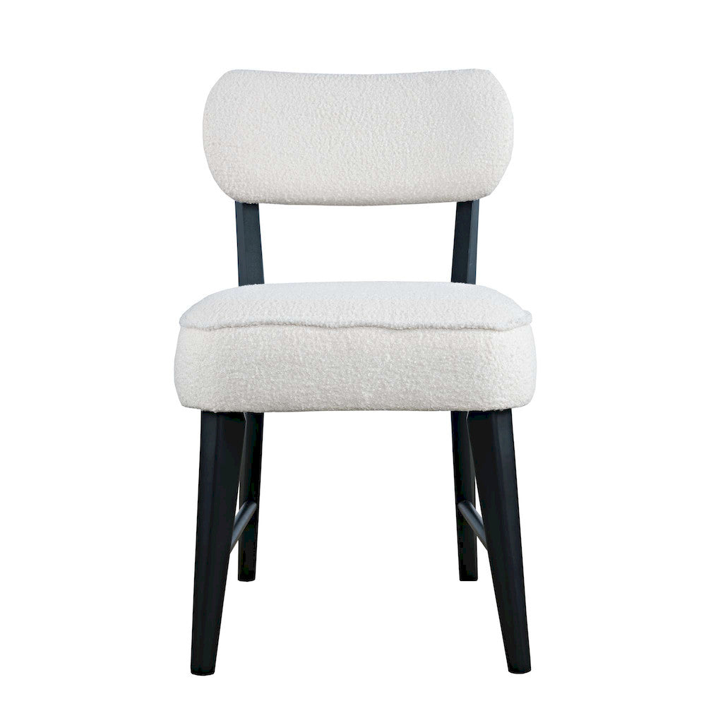 Jofran - Wes Mid-Century Modern Boucle Upholstery Dining Chair (Set of 2) - Black - 2271-WESCHBLK view 1