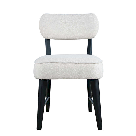 Jofran - Wes Mid-Century Modern Boucle Upholstery Dining Chair (Set of 2) - Black - 2271-WESCHBLK view 1