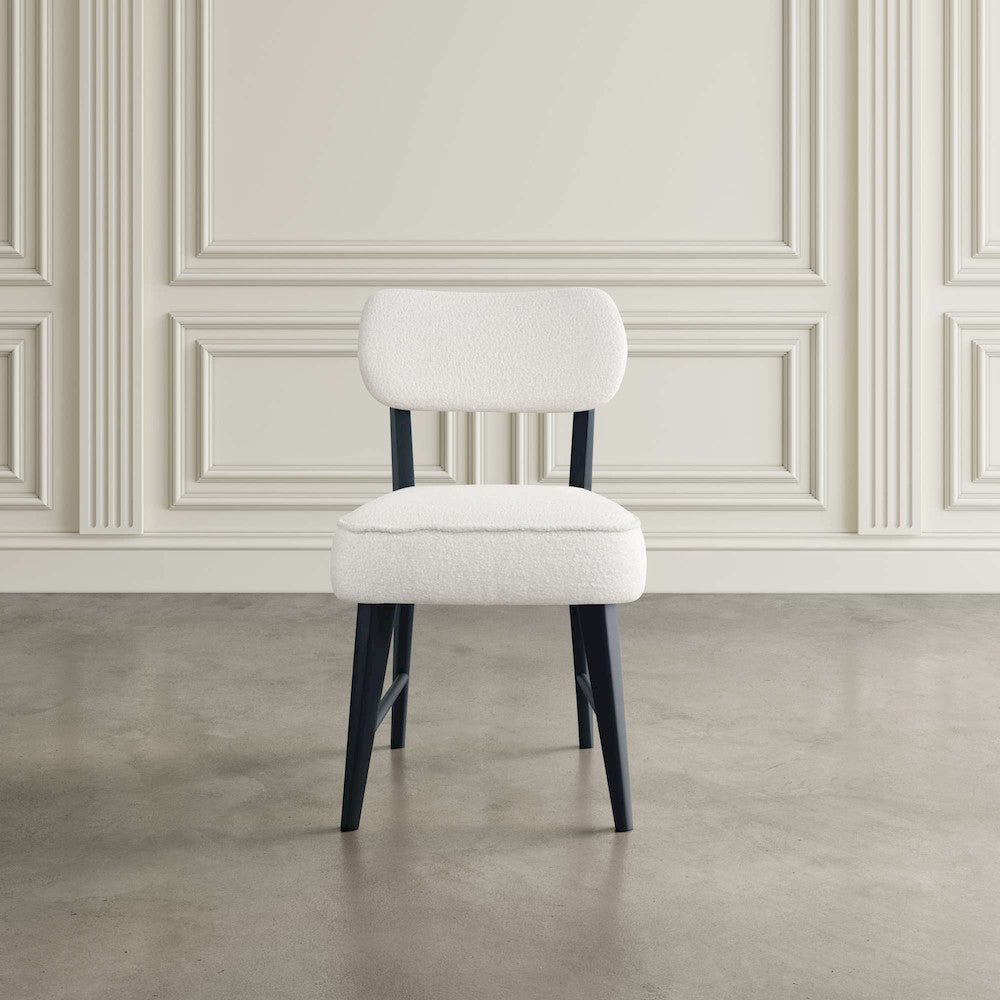 Jofran - Wes Mid-Century Modern Boucle Upholstery Dining Chair (Set of 2) - Black - 2271-WESCHBLK view 5