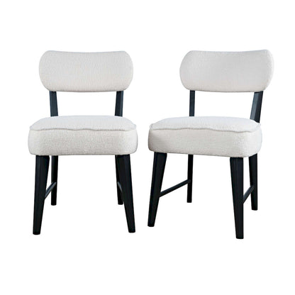 Jofran - Wes Mid-Century Modern Boucle Upholstery Dining Chair (Set of 2) - Black - 2271-WESCHBLK view 7