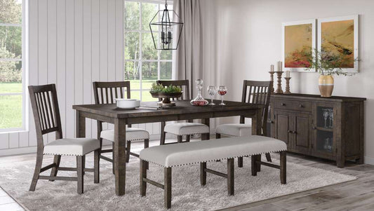 Jofran - Willow Creek 78in Six-Piece Dining Set with Bench - 2021-78D-6 veiw 1