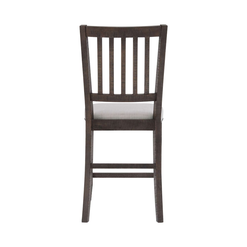 Jofran - Willow Creek Slatback Upholstered Counter Stool (Set of 2) - Distressed Brown - 2021-BS418KD view 4