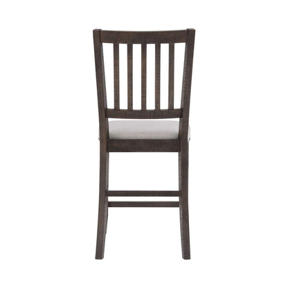 Jofran - Willow Creek Slatback Upholstered Counter Stool (Set of 2) - Distressed Brown - 2021-BS418KD view 4