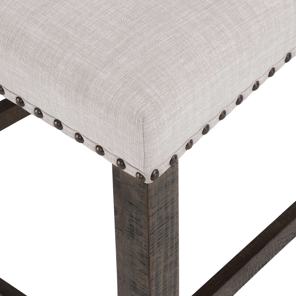 Jofran - Willow Creek Slatback Upholstered Counter Stool (Set of 2) - Distressed Brown - 2021-BS418KD view 5