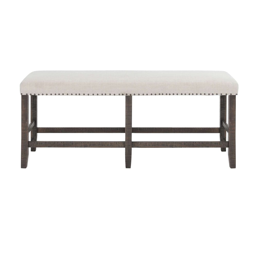 Jofran - Willow Creek Solid Pine Counter Height Dining Bench - Distressed Brown - 2021-BS56KD view 1