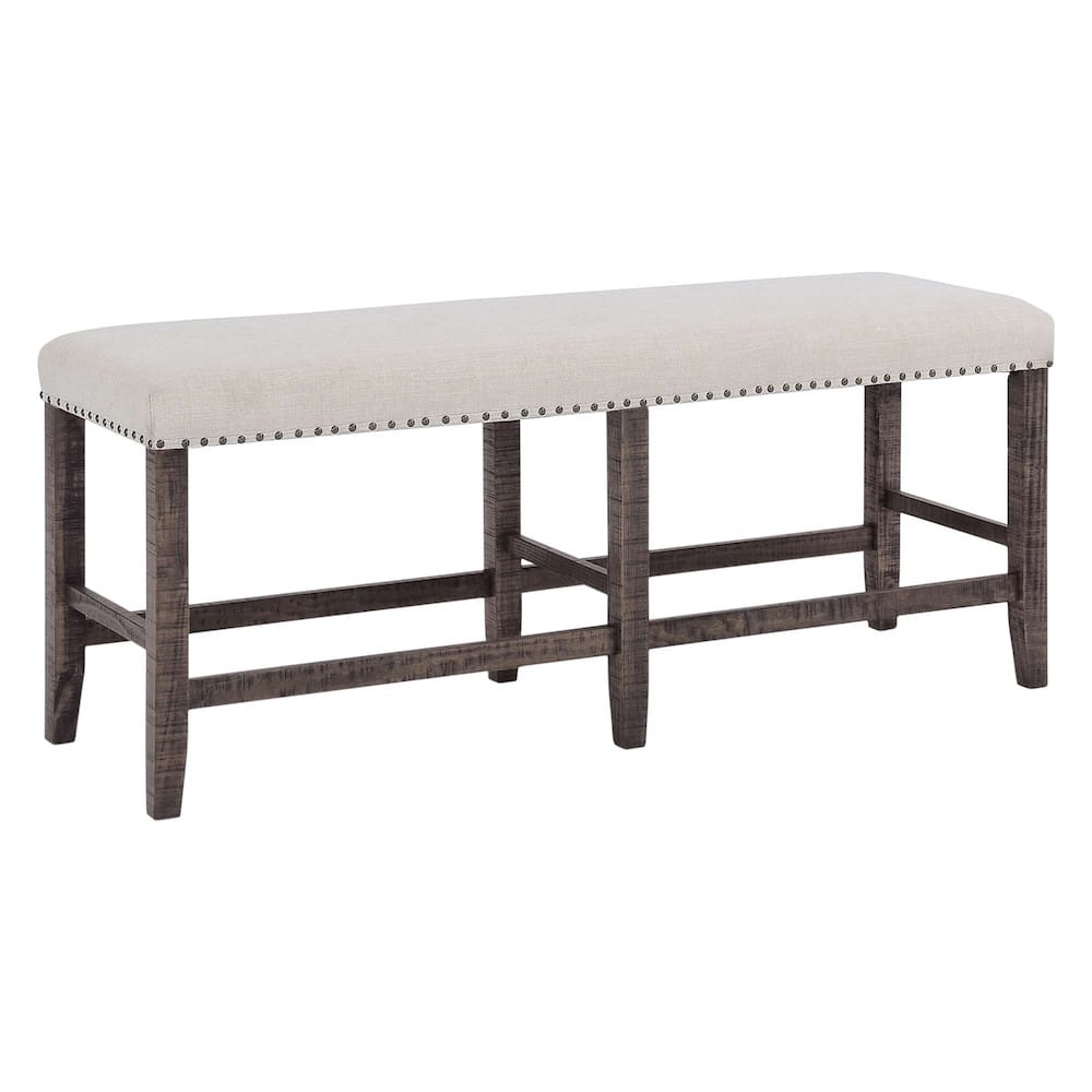 Jofran - Willow Creek Solid Pine Counter Height Dining Bench - Distressed Brown - 2021-BS56KD view 2