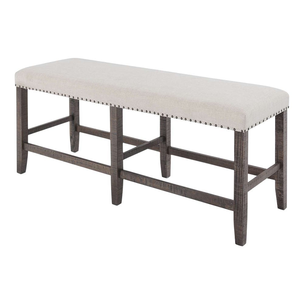 Jofran - Willow Creek Solid Pine Counter Height Dining Bench - Distressed Brown - 2021-BS56KD view 3