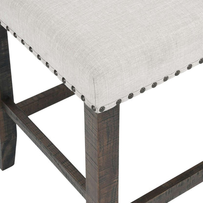 Jofran - Willow Creek Solid Pine Counter Height Dining Bench - Distressed Brown - 2021-BS56KD view 4