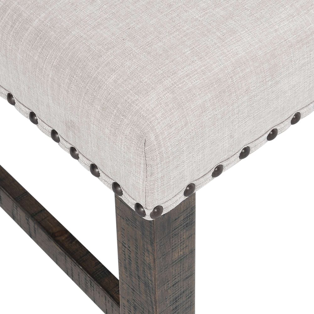 Jofran - Willow Creek Solid Pine Upholstered Slatback Chair (Set of 2) - Distressed Brown - 2021-398KD view 5